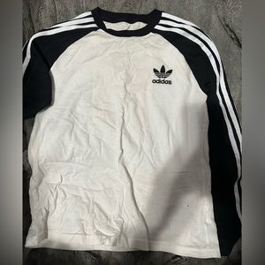 Black & white adidas long sleeve shirt